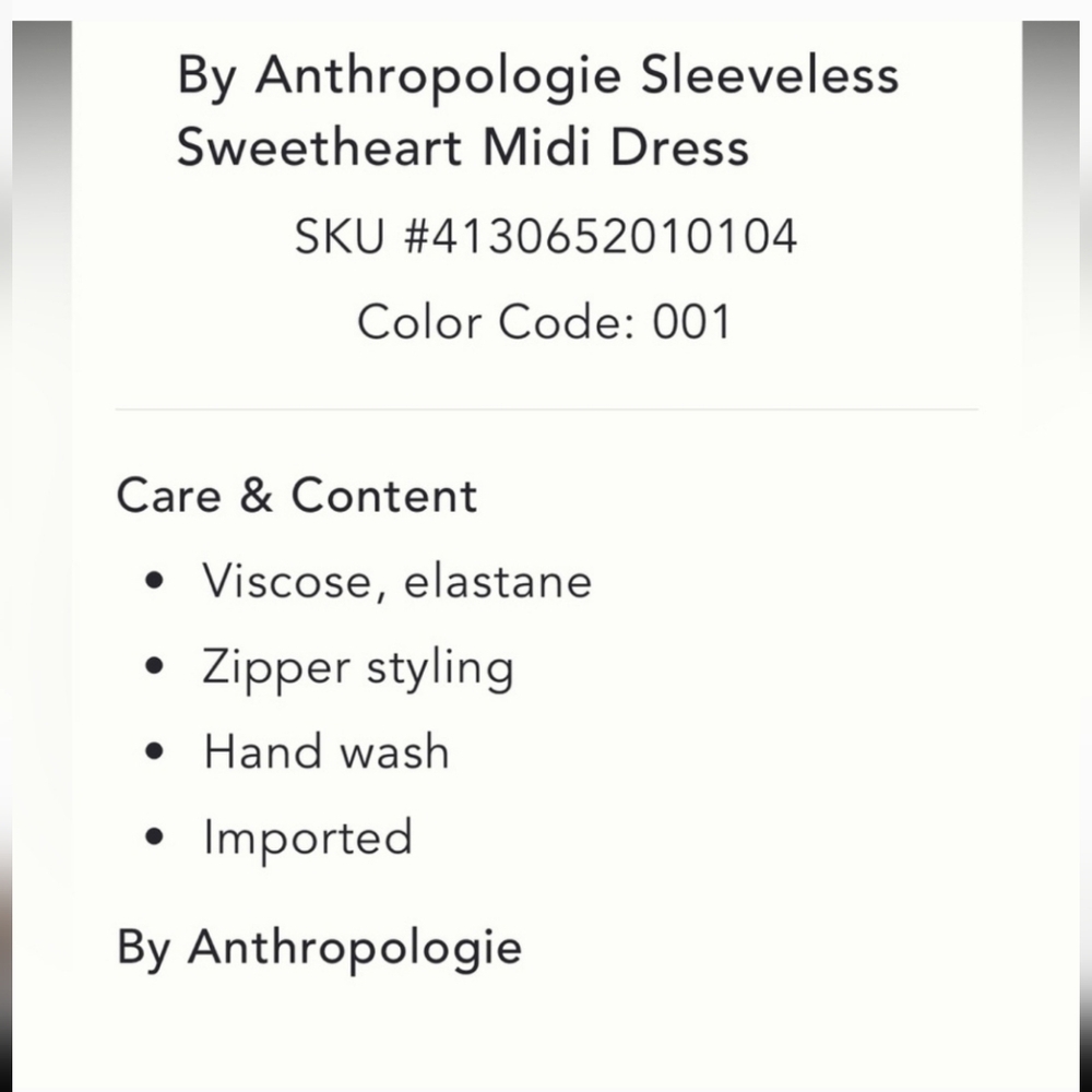 ANTHROPOLOGY- SWEETHEART DRESS - Picture 5 of 8